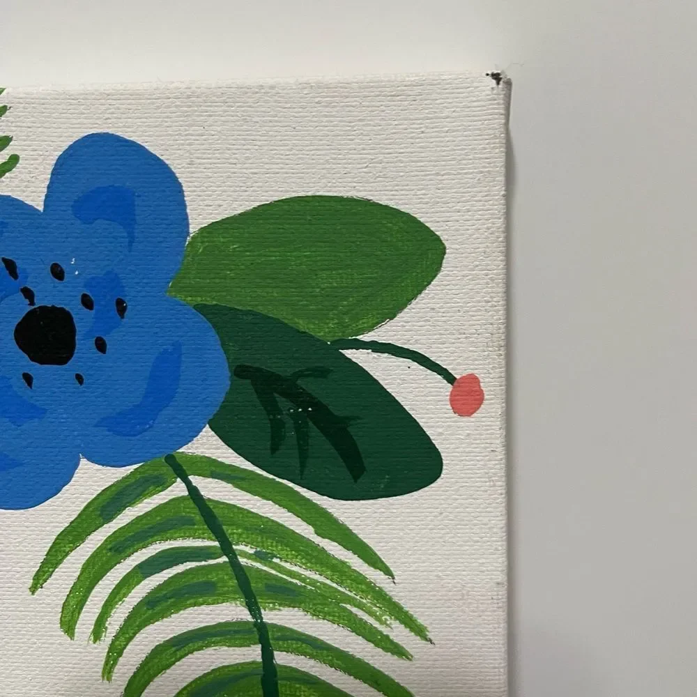 Hand Painted Live the Life You Imagined Floral Canvas Wall Art Painting 12
